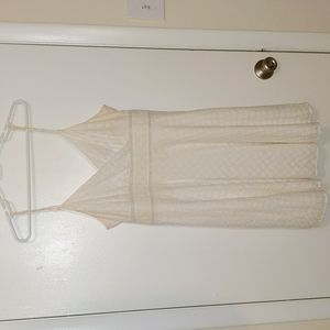 White Dress with Floral Embroidery